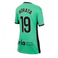 Camiseta Atletico Madrid Alvaro Morata #19 Tercera Equipación para mujer 2023-24 manga corta